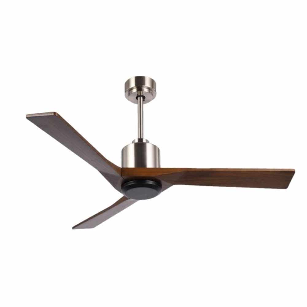 MATESTAR CEILING FAN + LAMP 52'' S/S SOLID WOOD