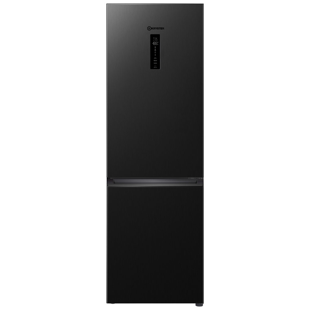KRYSTER REFRIGERATOR COMBI 318L DARK INOX 185 x 60CM