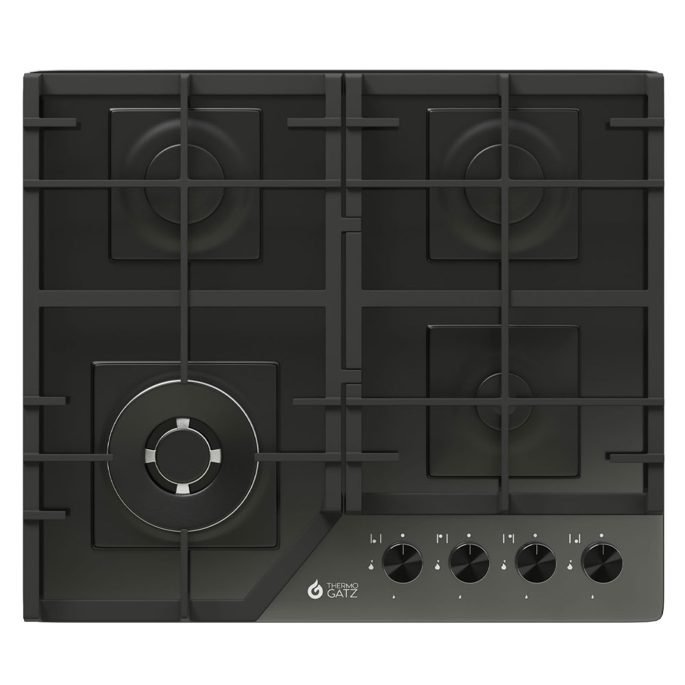 THERMOGATZ GAS HOBS BLACK GLASS