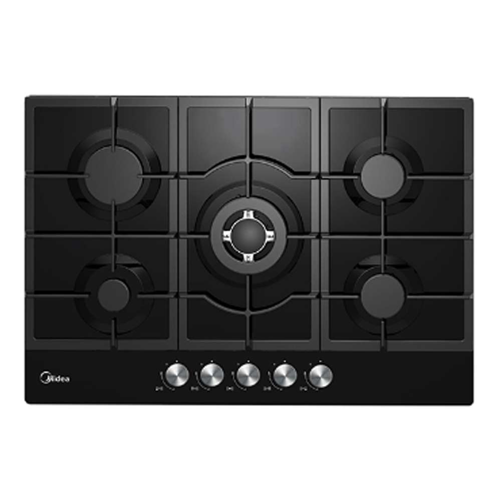 MIDEA GAS HOBS BLACK GLASS 75CM