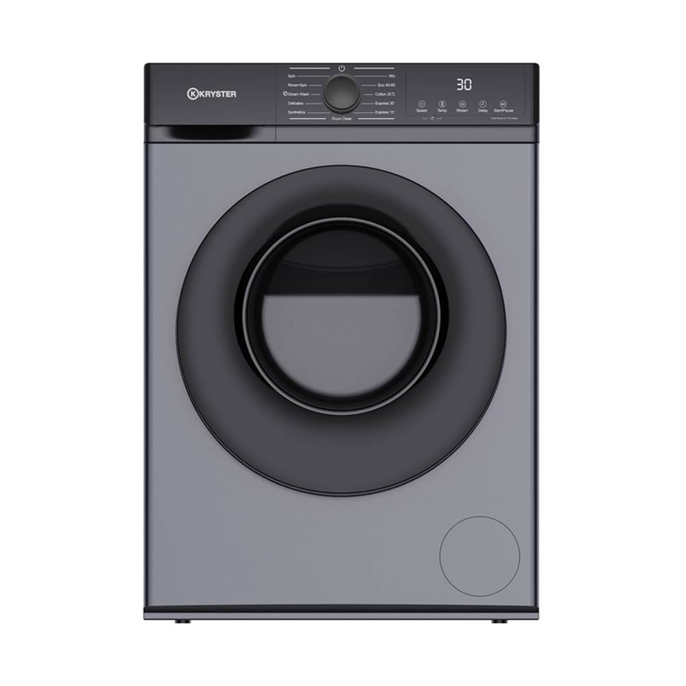 KRYSTER WASHING MACHINE 8KG DARK INOX