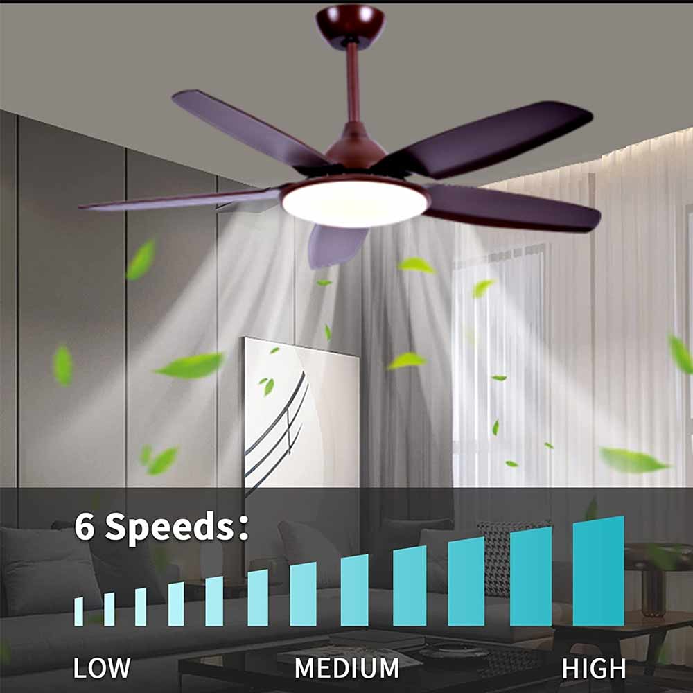 MATESTAR CEILING FAN 52'' BROWN 5 BLADES