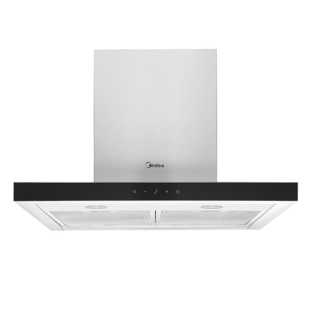 MIDEA COOKER HOOD CHIMNEY BLACK / INOX