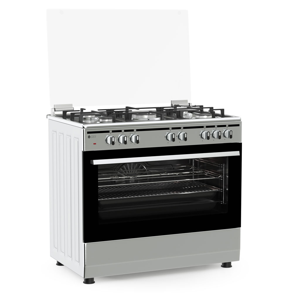 THERMOGATZ GAS - ELECTRIC COOKER 90CM SILVER