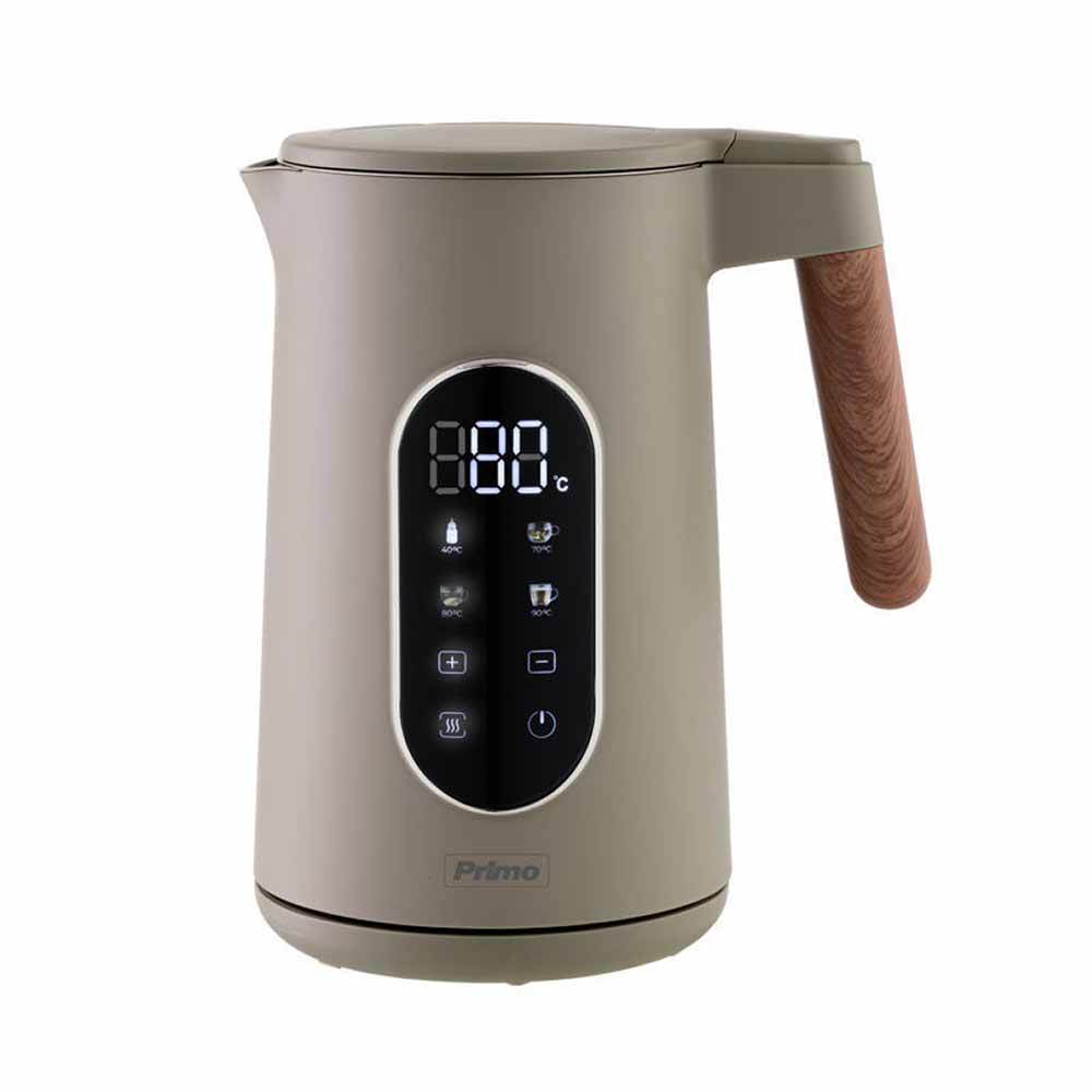 PRIMO ELECTRIC KETTLE DIGITAL 1.7L WOOD 2200W