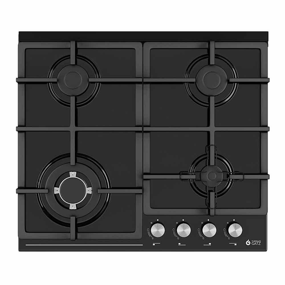 THERMOGATZ GAS HOB BLACK GLASS