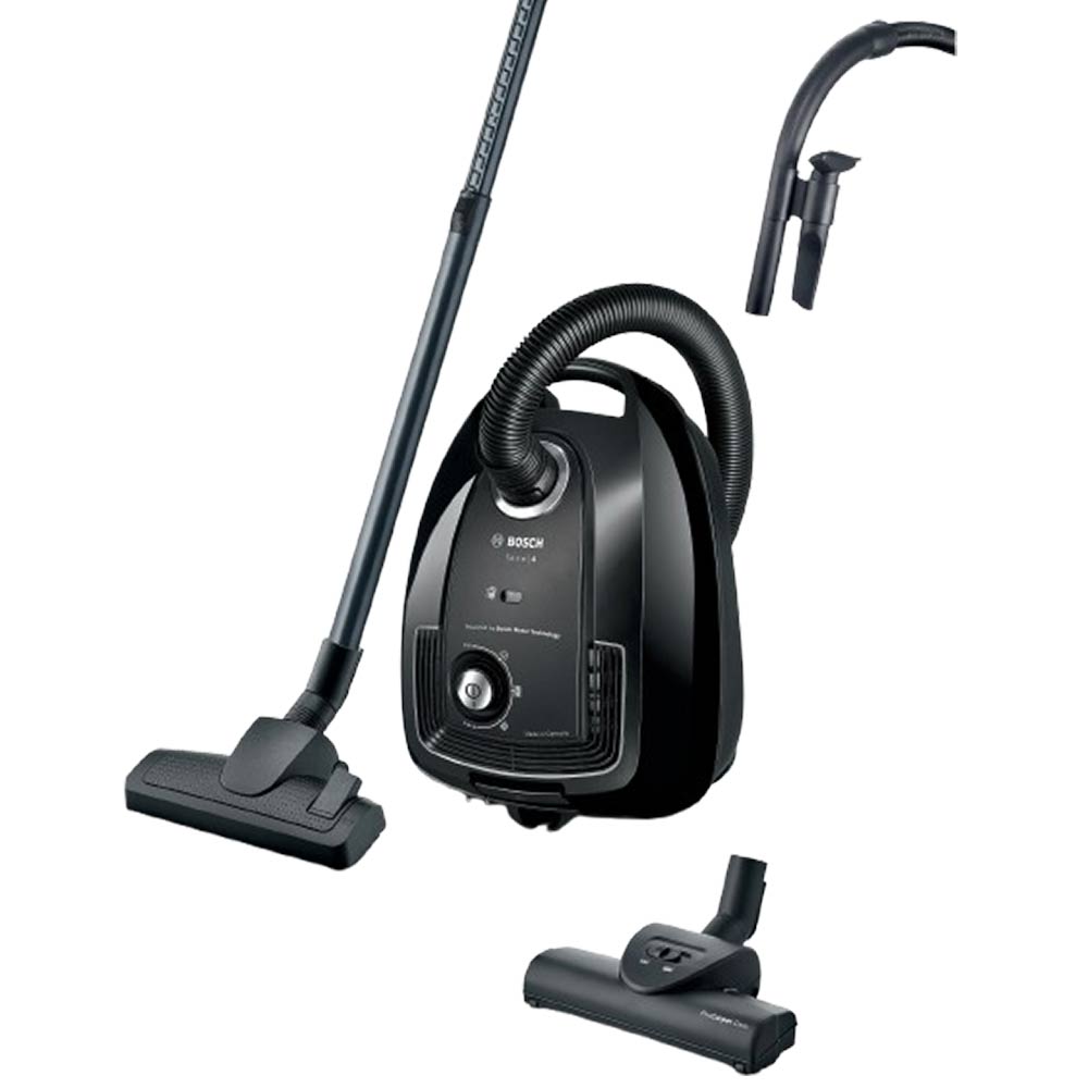 BOSCH CORDED VACUUM CLEANER WITH BAG BLACK 850W